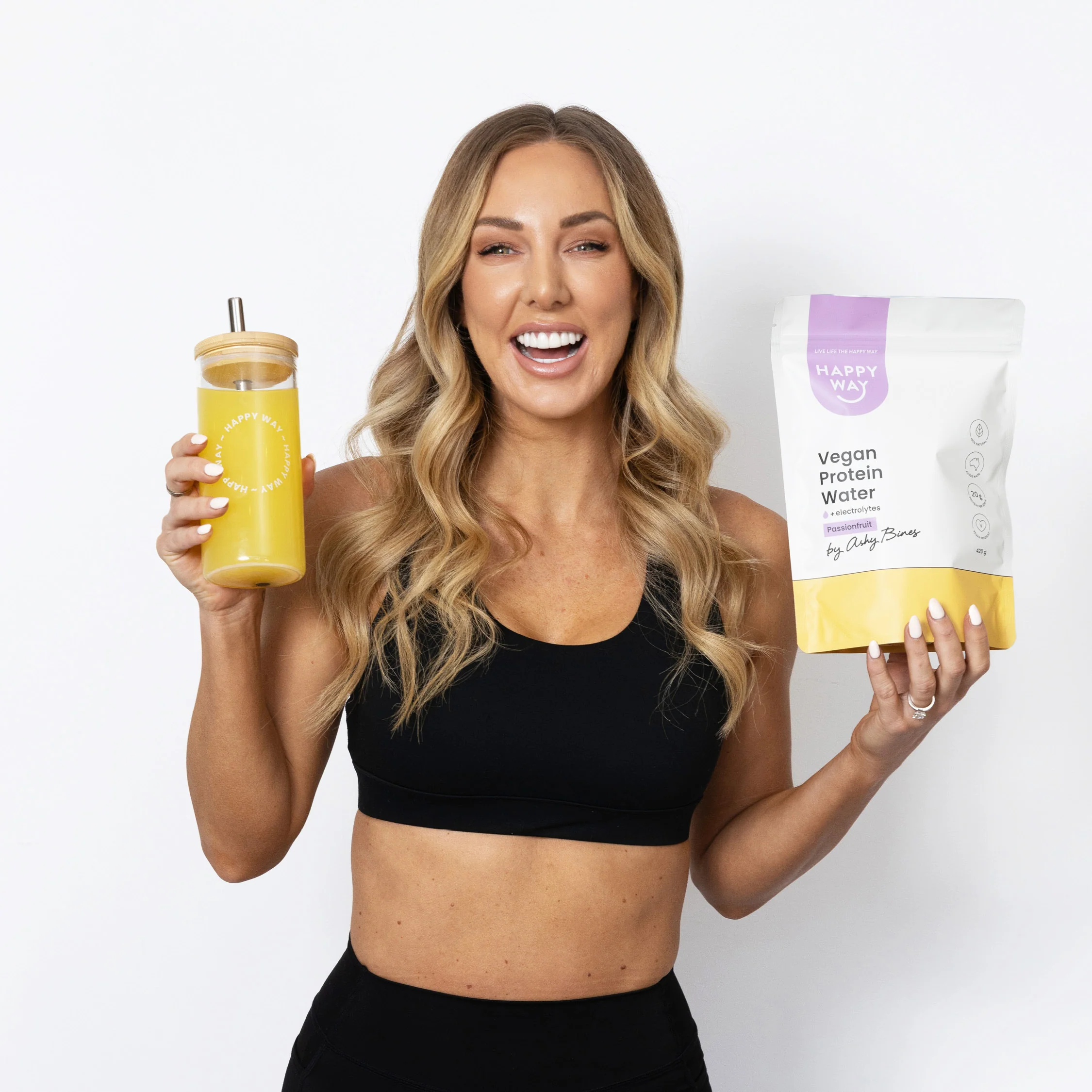 Ashy Bines Vegan Protein Water Passionfruit 420g